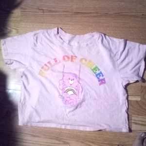 Half top Care bears rainbow and pink